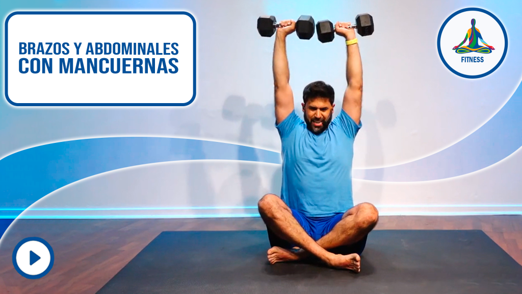 Brazos y abdominales con mancuernas